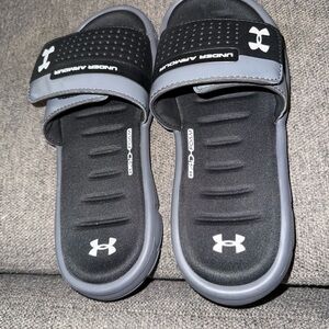 UNDER ARMOUR Slides Sandals Flip Flops Gym Home Comfort Shoes Size 5yG9